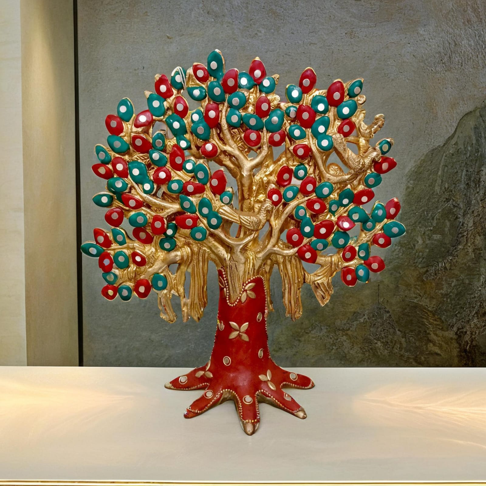 Brass and Decorated with Very fine Quality inlay Work Kalapa vriksha/Tree